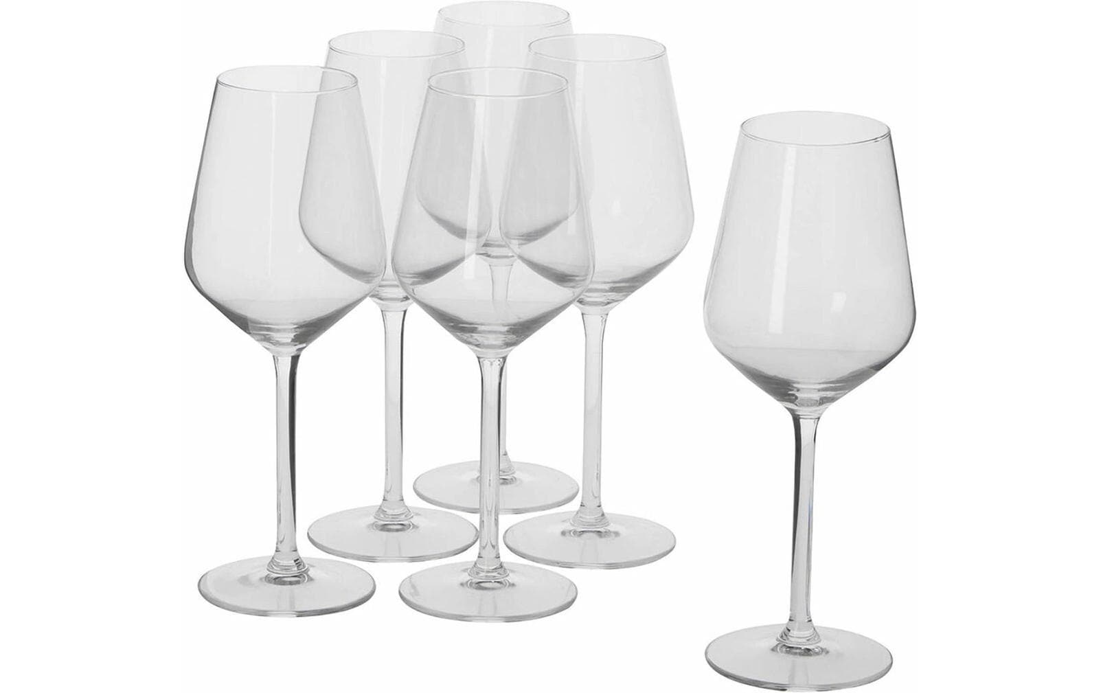 alpina Weingläser für Weisswein 370 ml, 6 Stück, Transparent