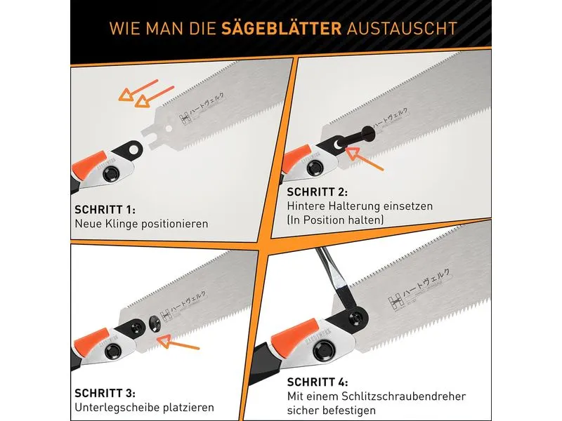 Hardtwerk Sägeblatt für Japansäge Hanzo 240 mm