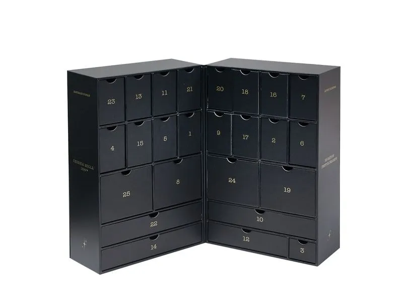 Cerería Mollá Giftset Advent Calendar Schwarz, Geschenkset