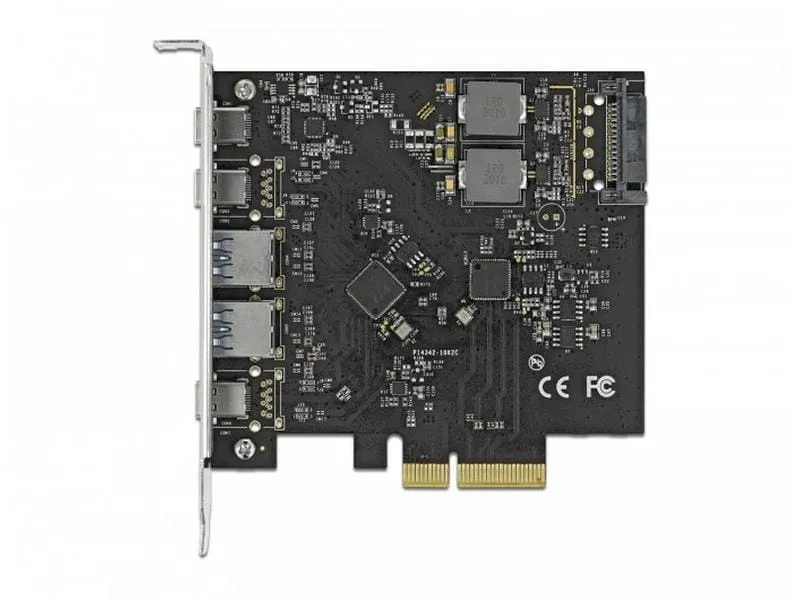 Delock PCI-Express-Karte USB 3.1 Gen2 - 3x USB-C + 2x USB-A Delock PCI-Express-Karte USB 3.1 Gen2 - 3x USB-C + 2x USB-A