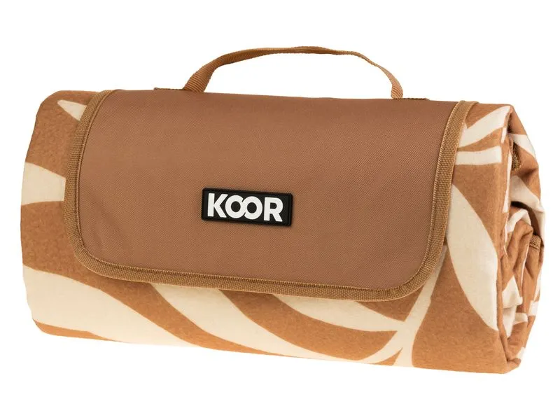 KOOR Picknickdecke Leaves, Braun 135 x 160 cm KOOR Picknickdecke Leaves, Braun 135 x 160 cm