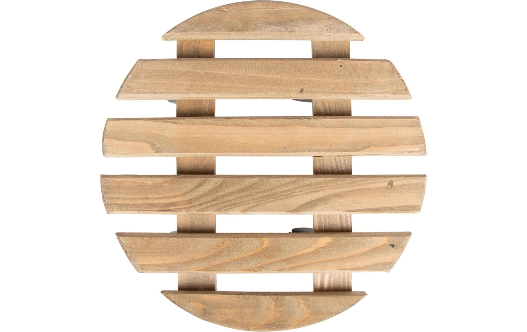 Esschert Design Rolleruntersetzer Rund L Braun