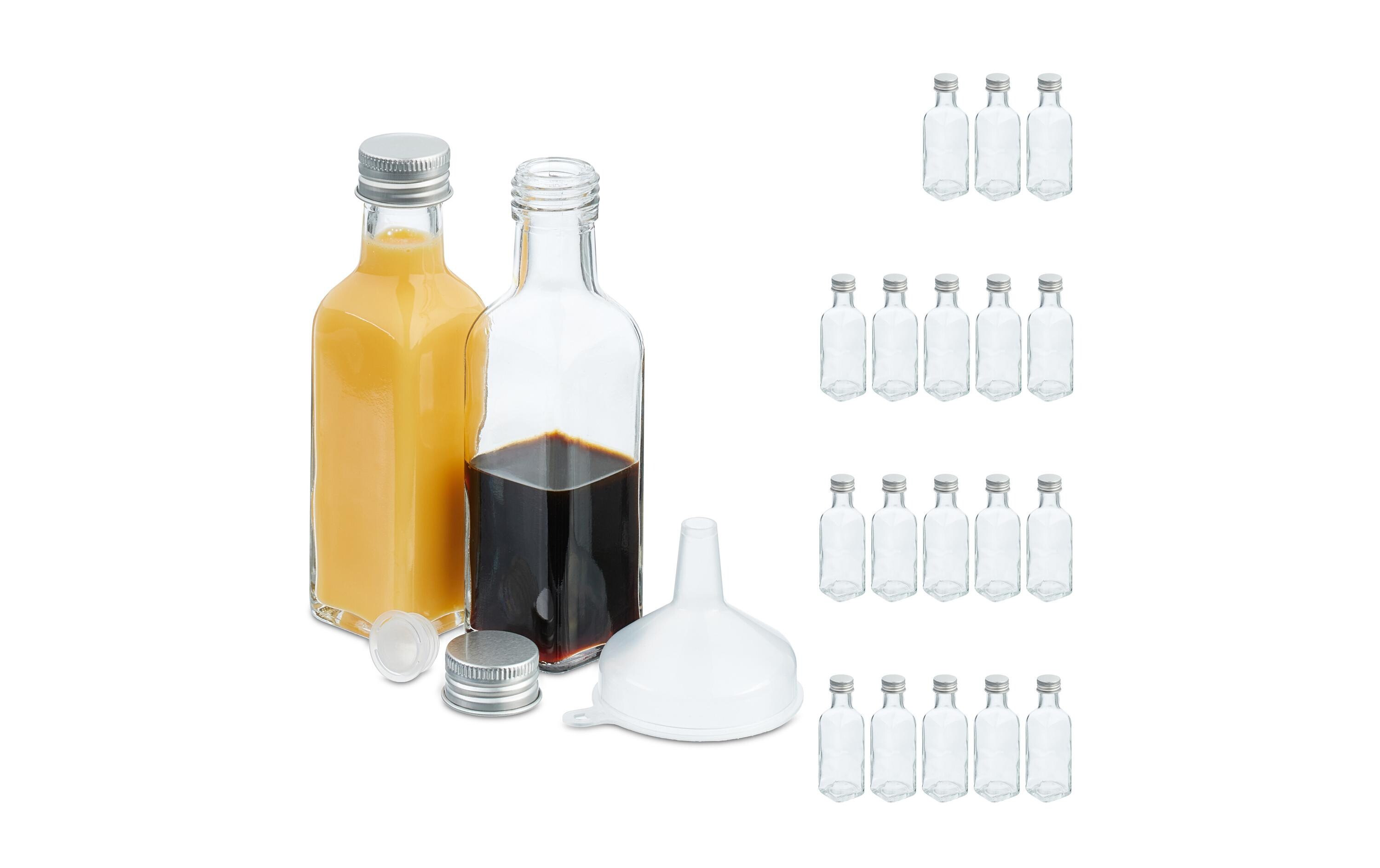 relaxdays Einmachflasche 100 ml, 20 Stück