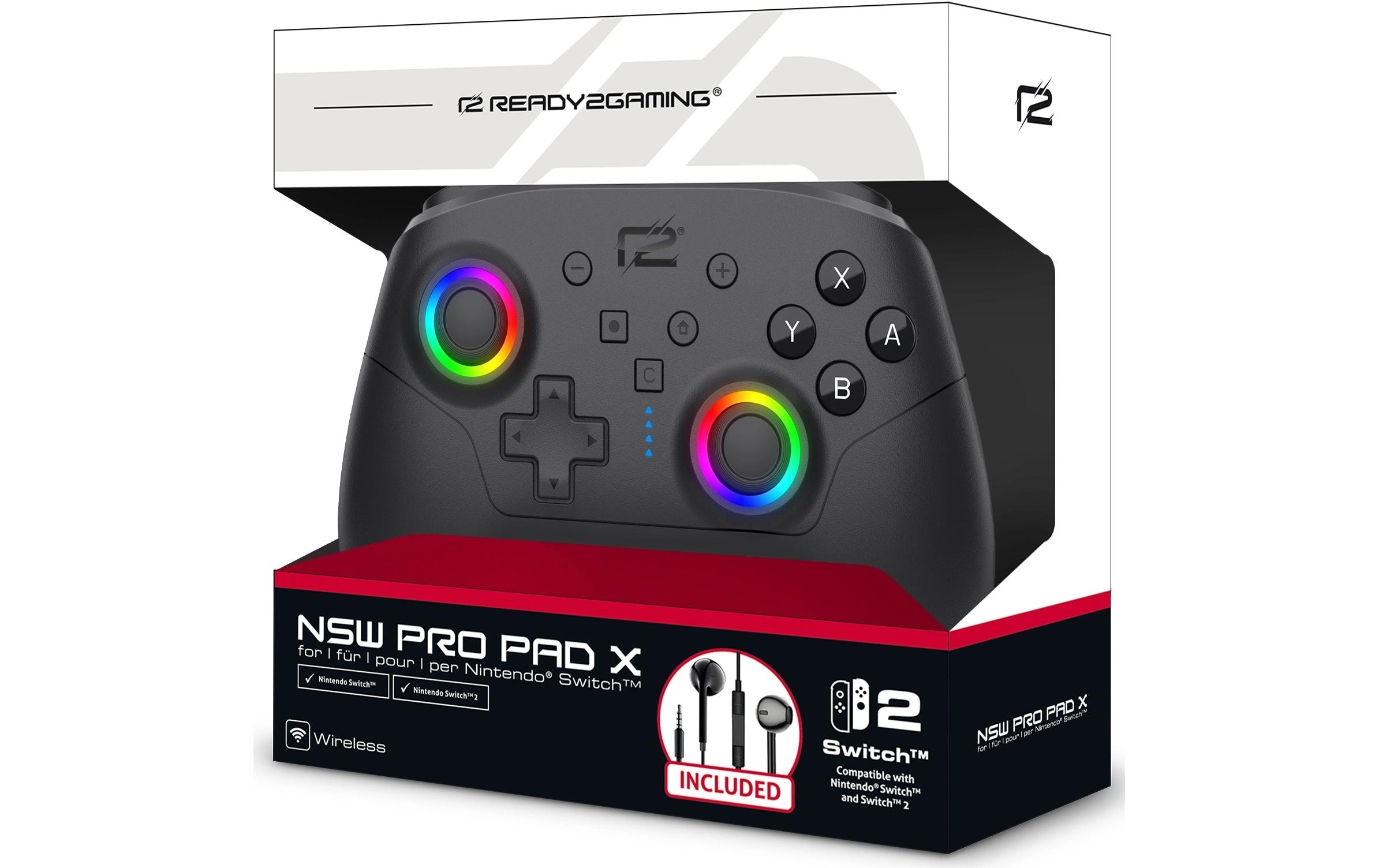 GAME Controller Pro Pad X2 LED Edition Schwarz für NSW 2 GAME Controller Pro Pad X2 LED Edition Schwarz für NSW 2