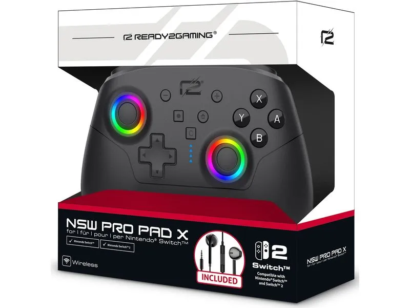 GAME Controller Pro Pad X2 LED Edition Schwarz für NSW 2 GAME Controller Pro Pad X2 LED Edition Schwarz für NSW 2