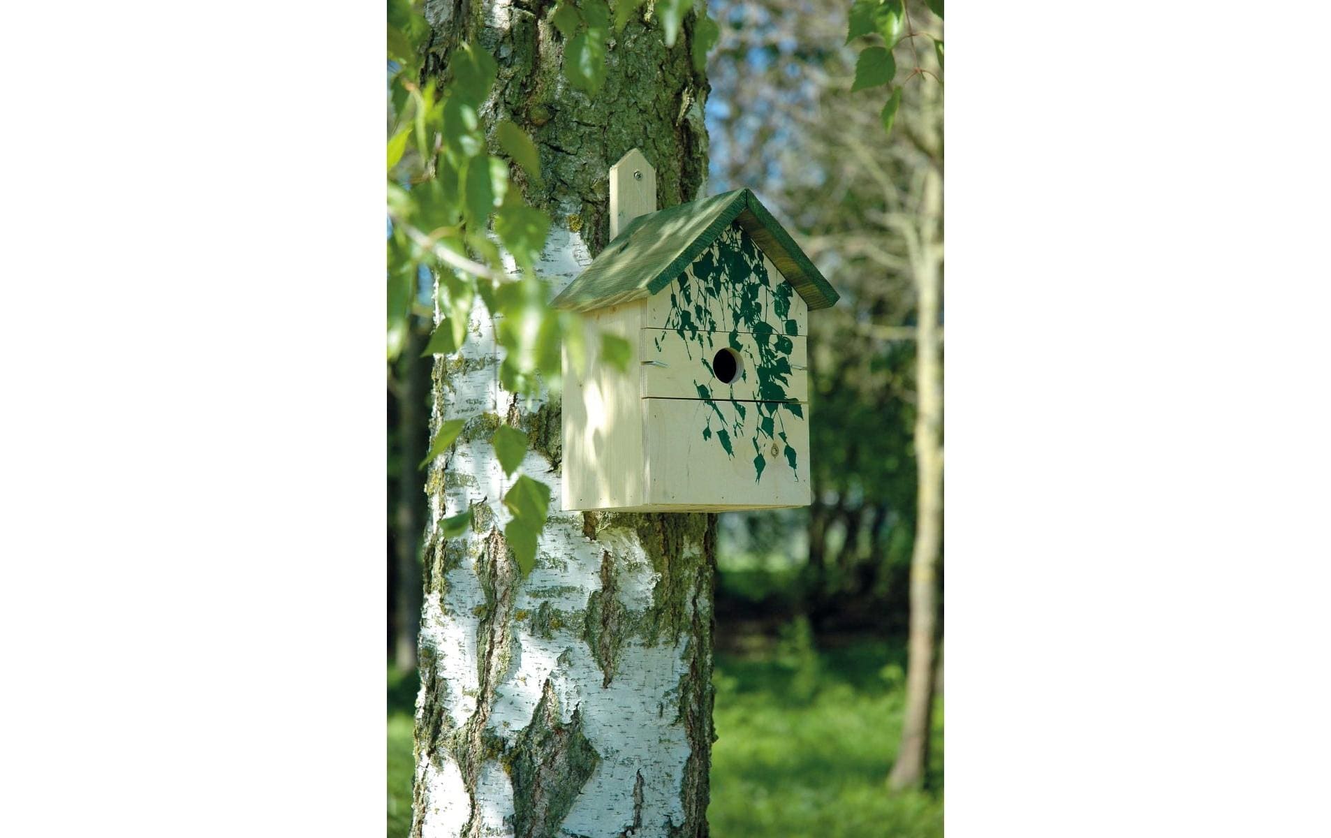 dobar Nistkasten Camouflage Birke, 17.5 x 17 x 33 cm, Holz