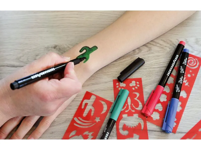 Eberhard Faber Tattoostift Set Kids, 4 Stück