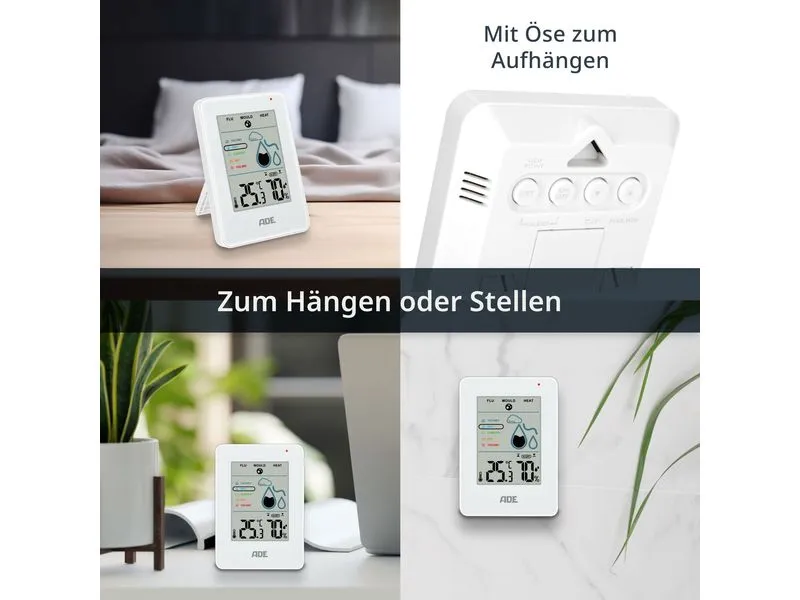 ADE Thermo-/Hygrometer digital Weiss