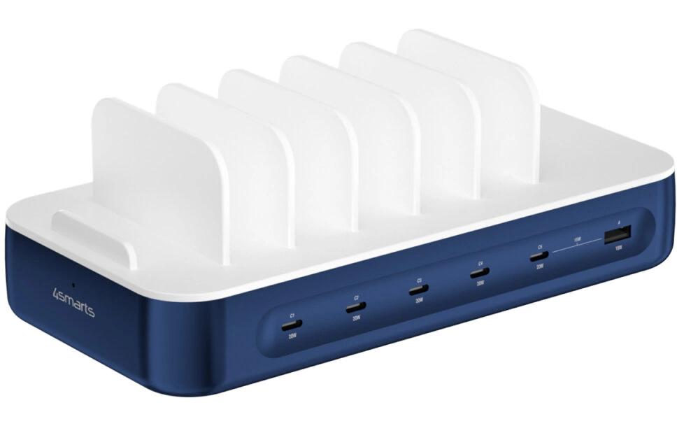 4smarts Ladestation Team 100W 5C/1A inkl. 6 Kabel