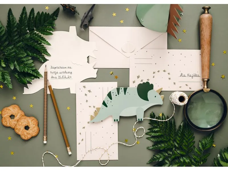Partydeco Einladungskarte Triceratops 6 Stück Partydeco Einladungskarte Triceratops 6 Stück