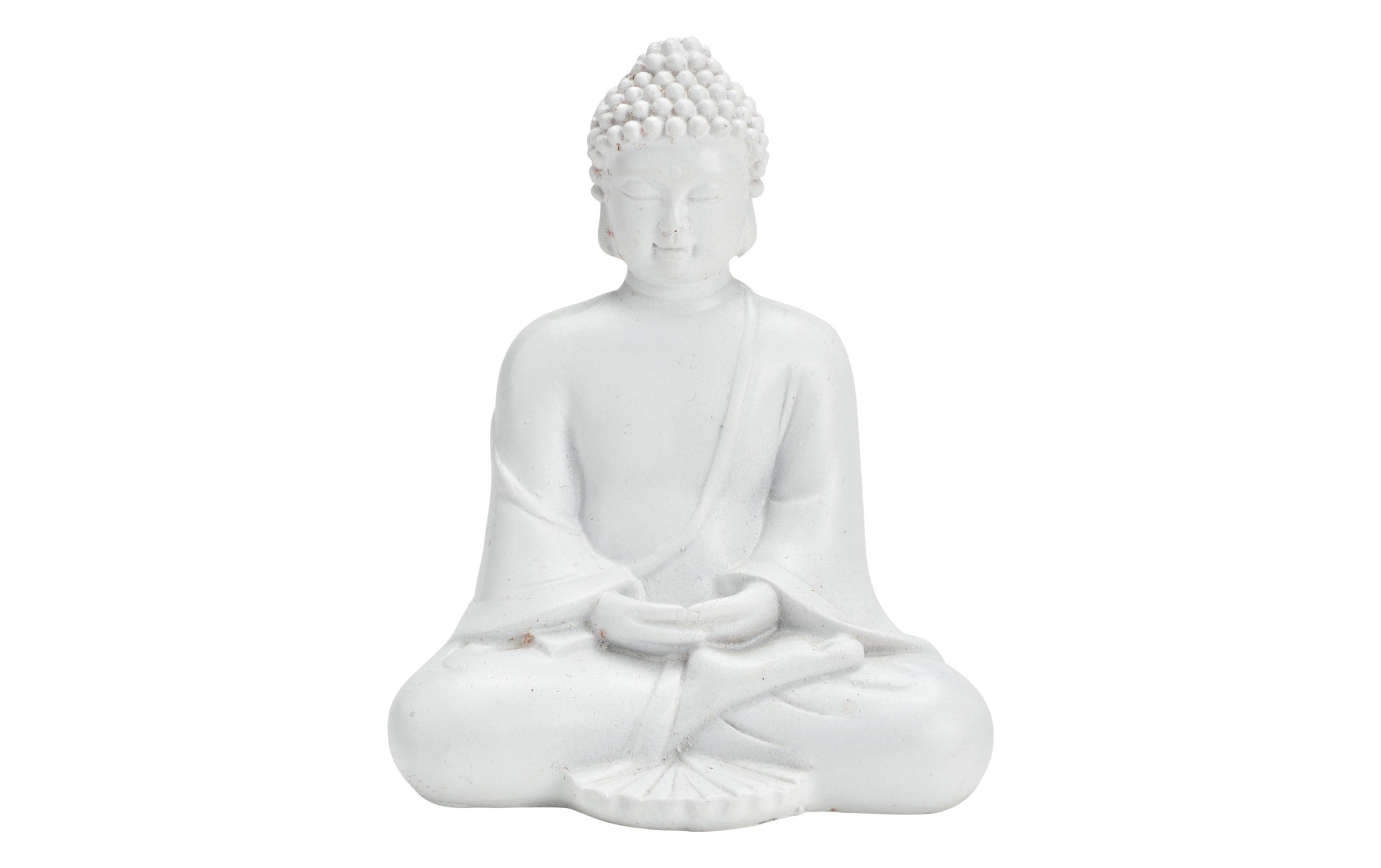 G. Wurm Dekofigur Buddha sitzend Polyresin