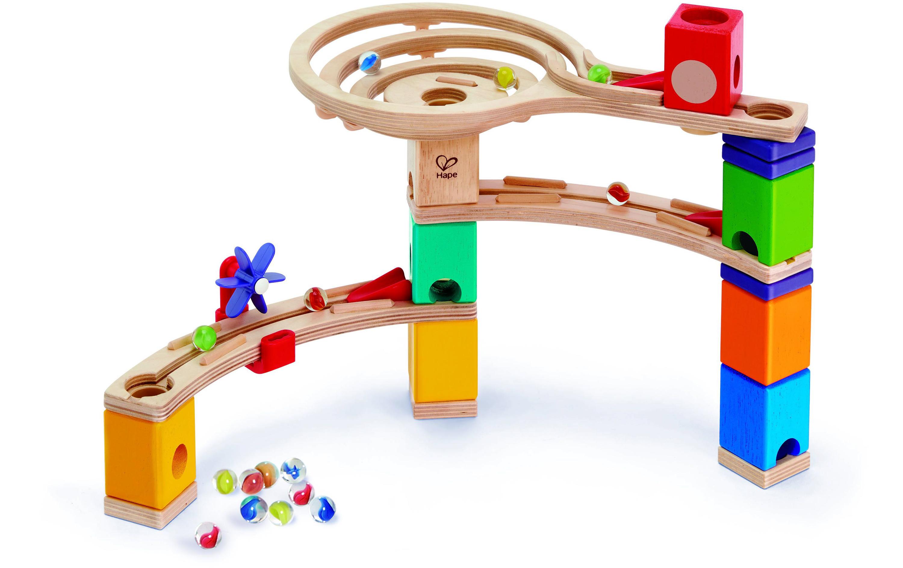 Hape Kugelbahn Quadrilla Super Spiralburg & Endspurt