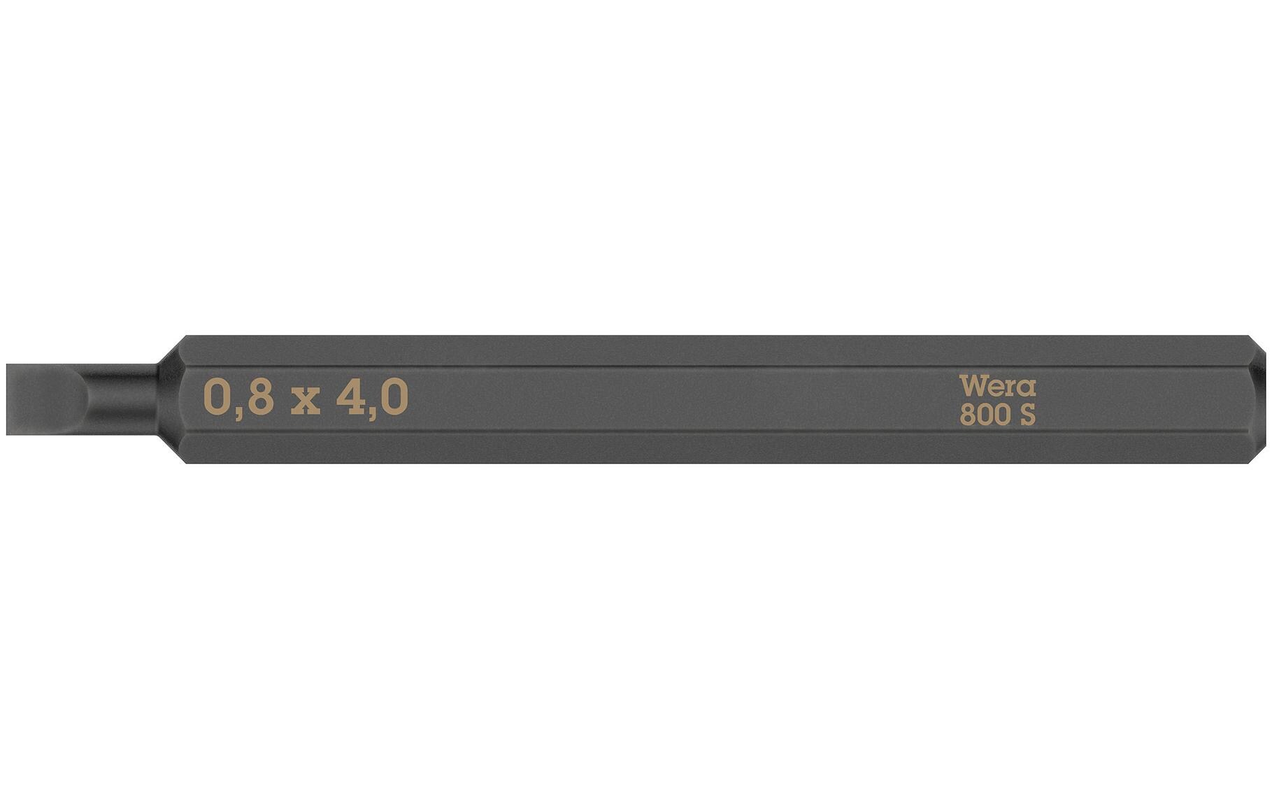 Wera Bit 800 S Schlitz 0.8 x 4 mm, 1-teilig