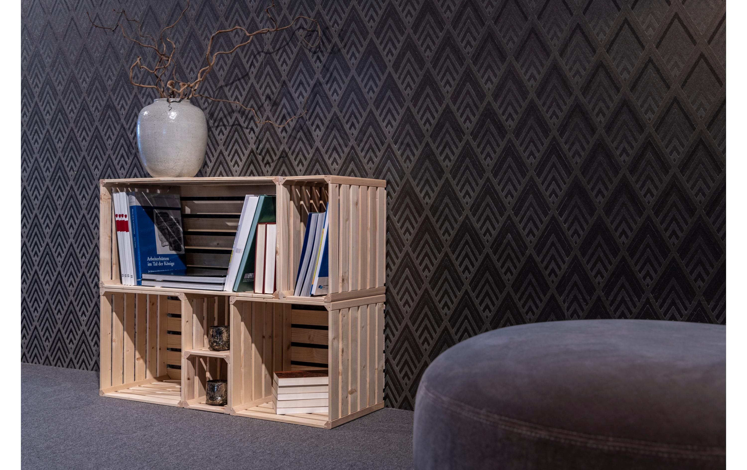 Holz Zollhaus Holzharasse A 70 x 35 cm, mit Tür schweizer Holz