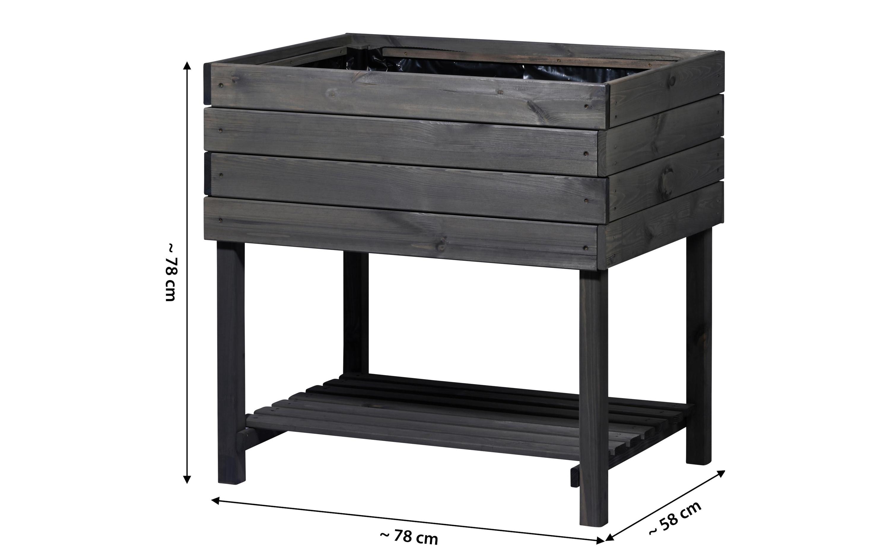 dobar Hochbeet Kubus 2.0 mit Ablage und Pflanzfolie dobar Hochbeet Kubus 2.0 mit Ablage und Pflanzfolie