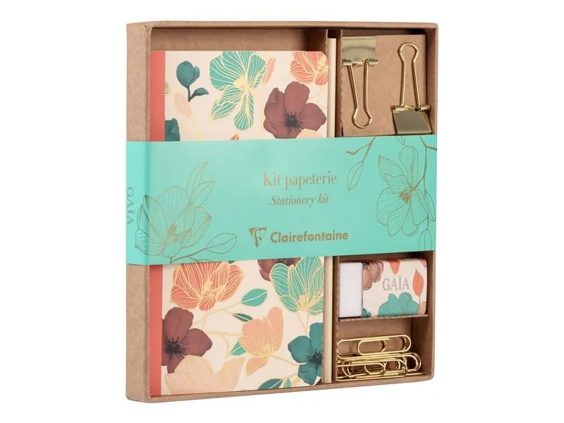 Clairefontaine Schreibset Gaia A5, Liniert, Beige Clairefontaine Schreibset Gaia A5, Liniert, Beige