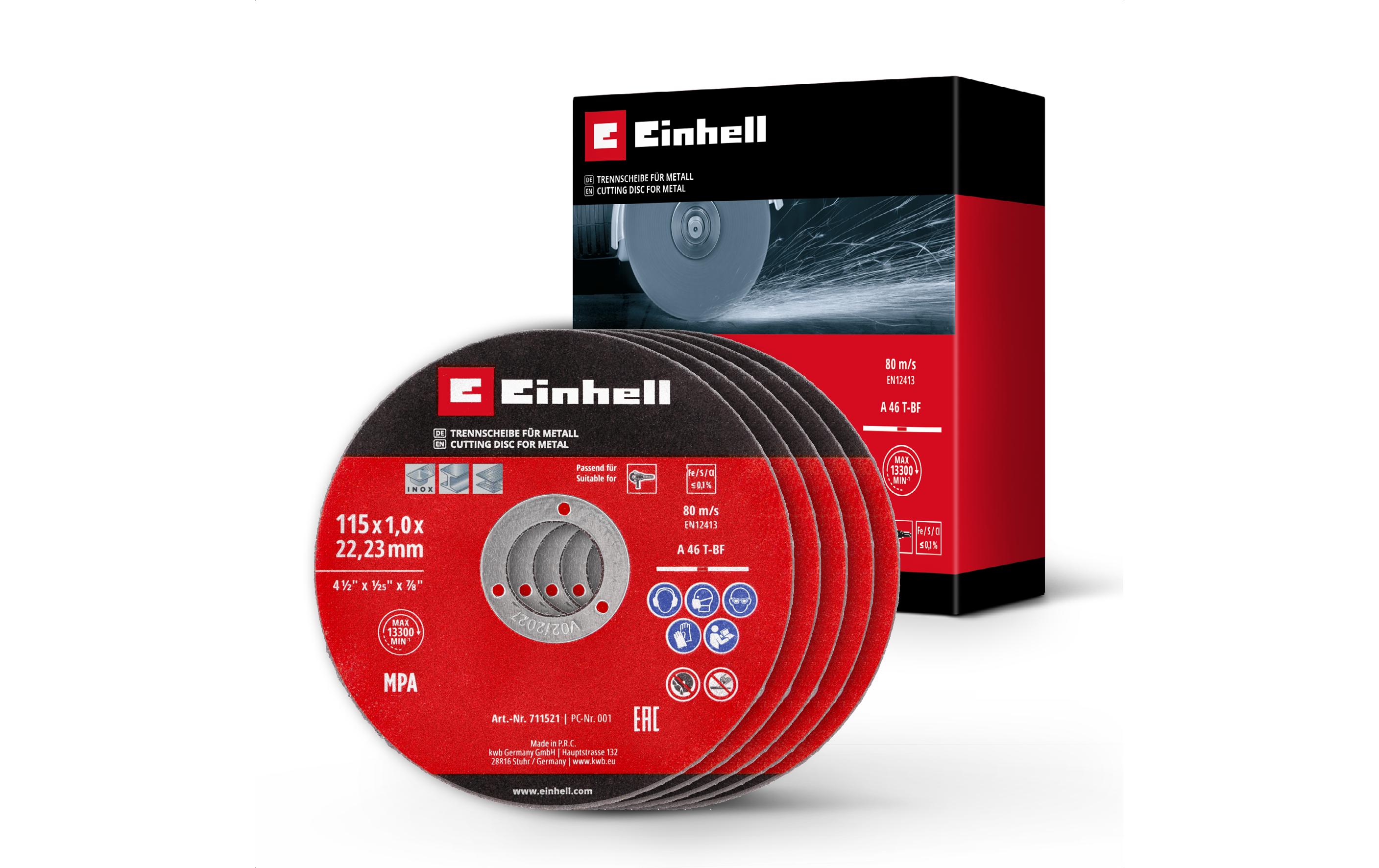 Einhell 5 Trennscheiben 115 mm