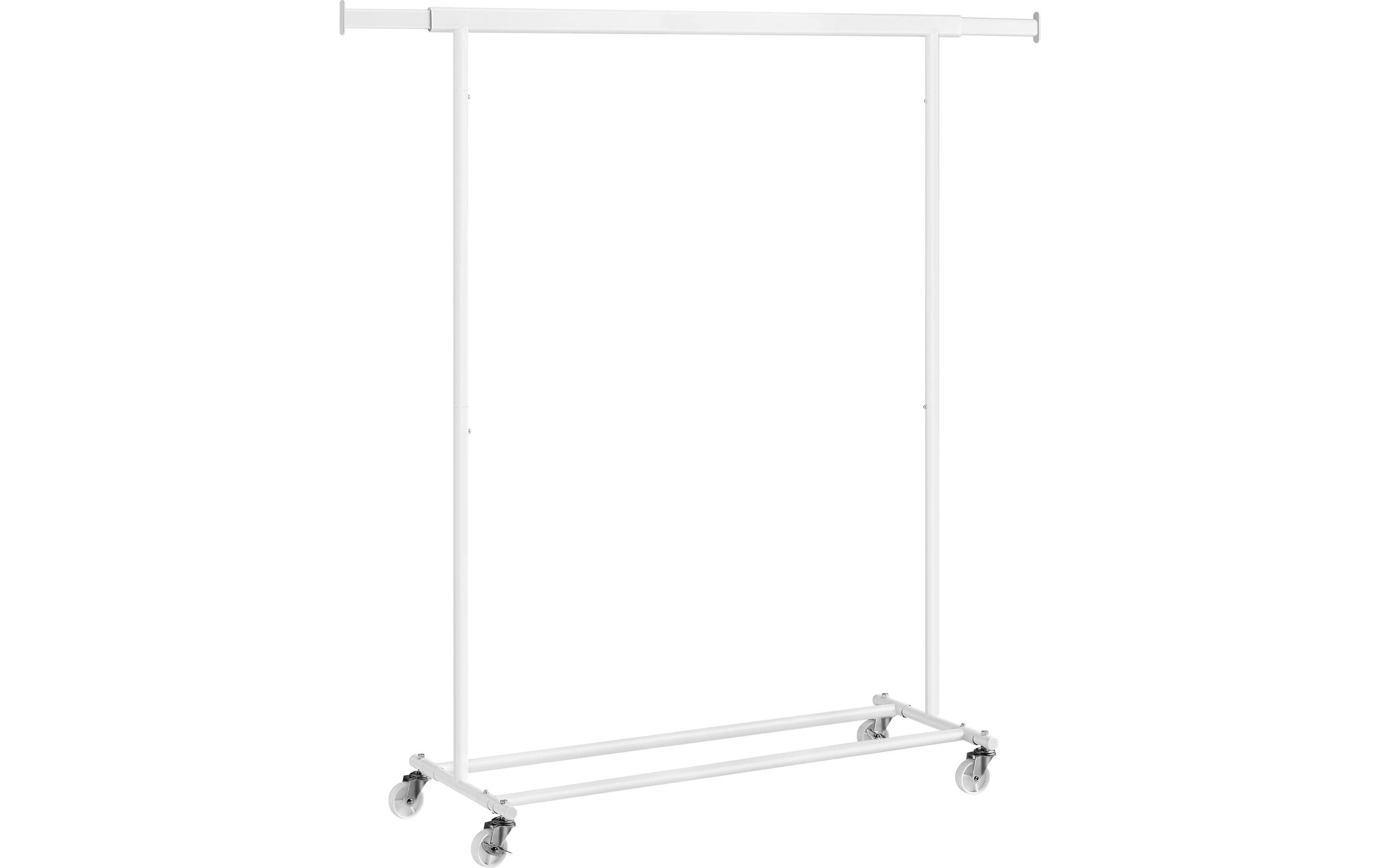Songmics Garderobenständer ausziehbare Stange Weiss