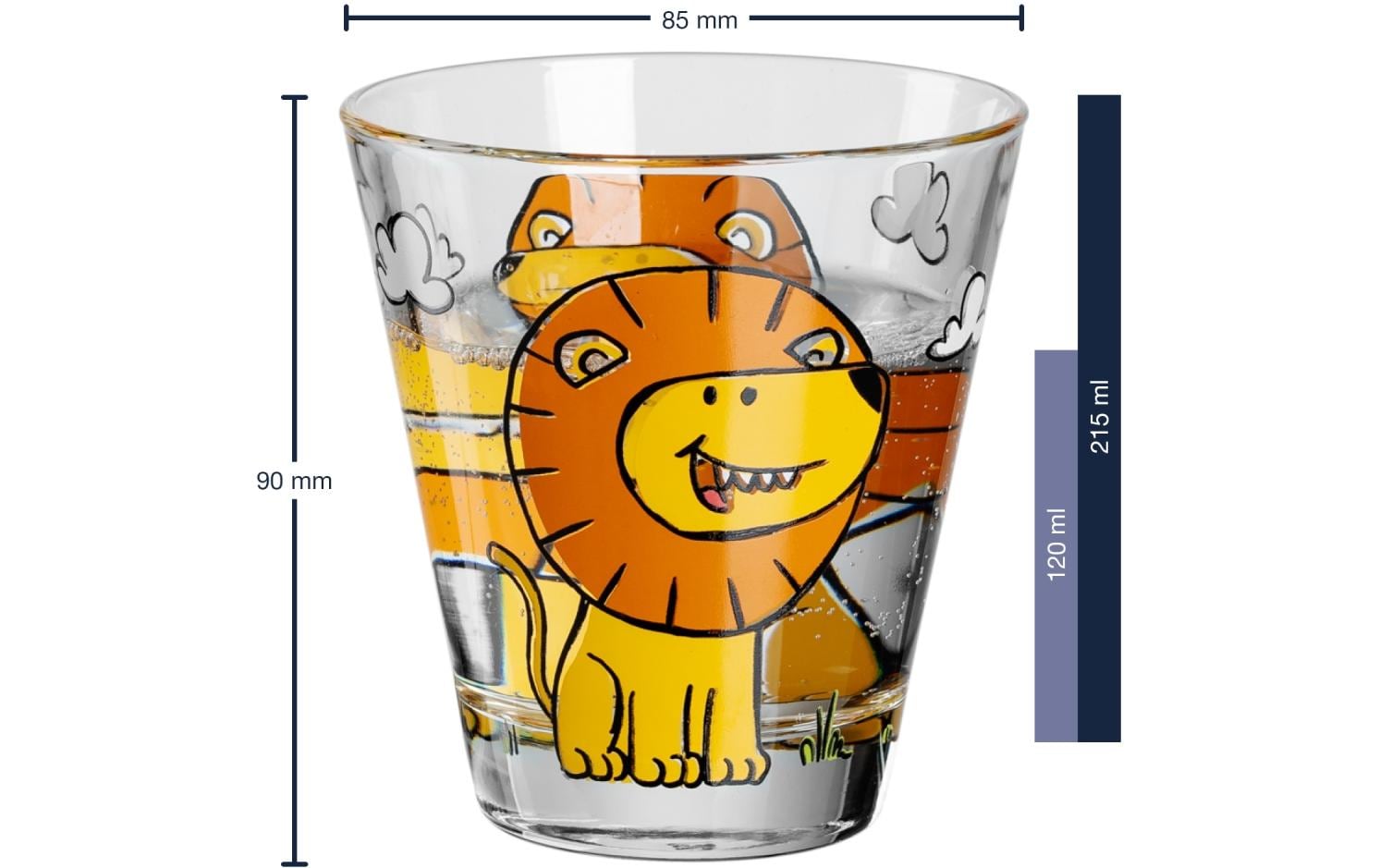 Leonardo Kindertasse Bambini Löwe, 215 ml, 6 Stück