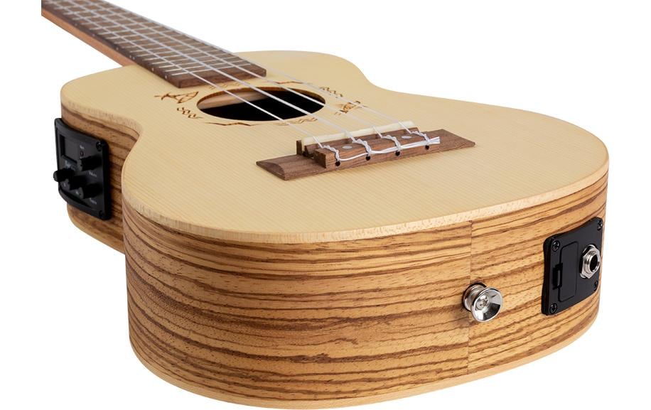 Flight Ukulele Concert – Spruce/Zebrano – CEQ