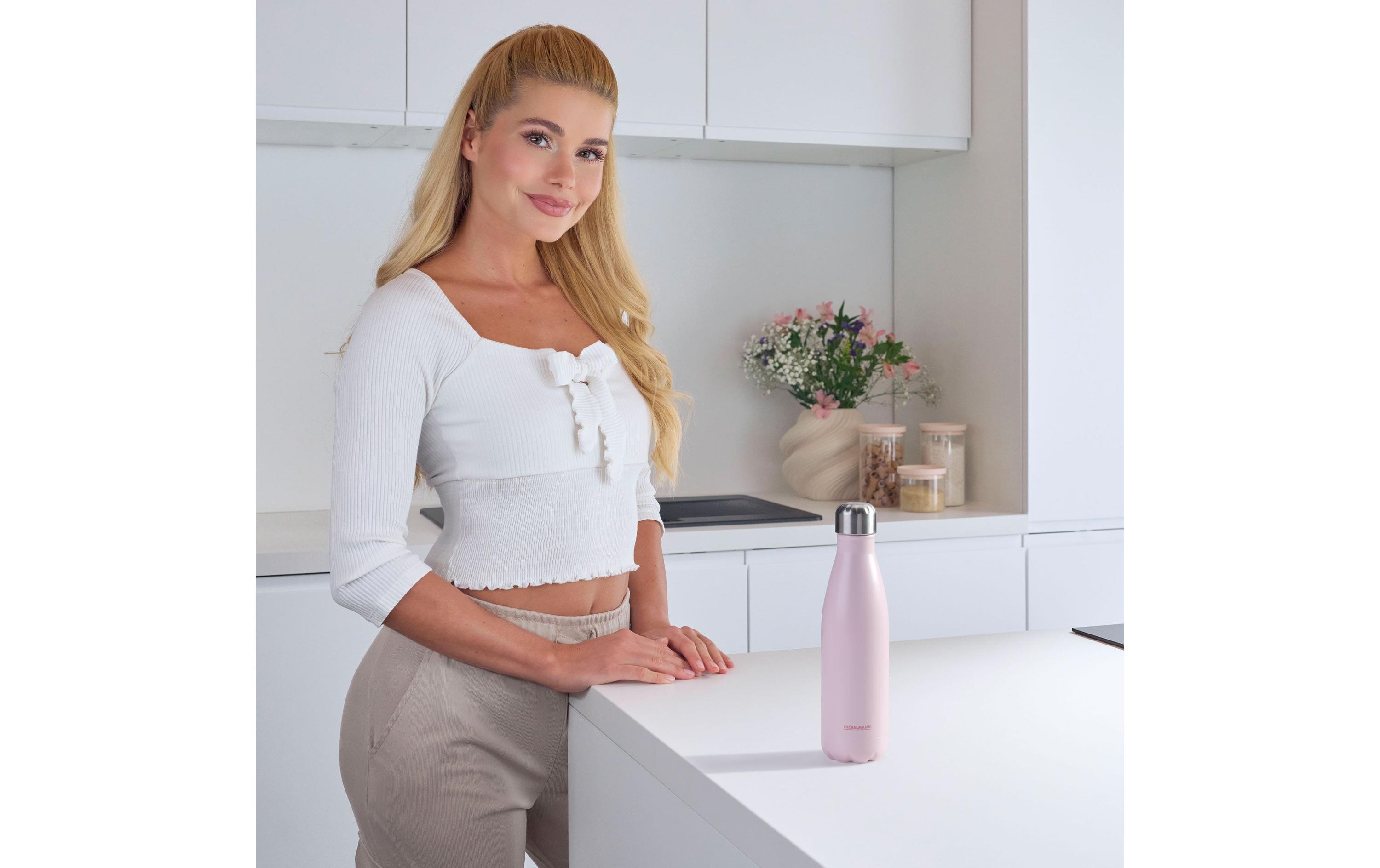 Fackelmann Trinkflasche Thermotrinkflasche 500 ml, Pastellrosa Fackelmann Trinkflasche Thermotrinkflasche 500 ml, Pastellrosa
