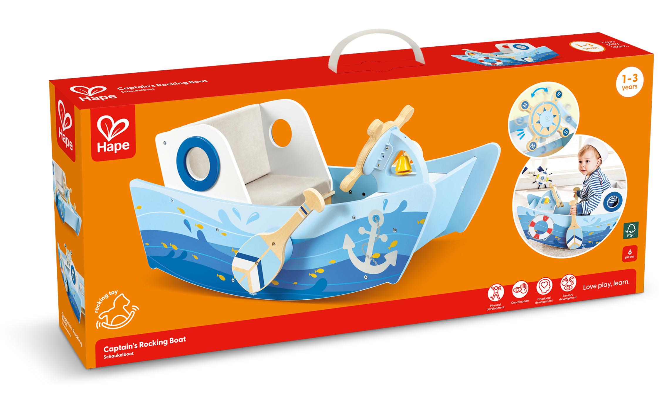 Hape Beschäftigungsspielzeug Captain's Rocking Boat