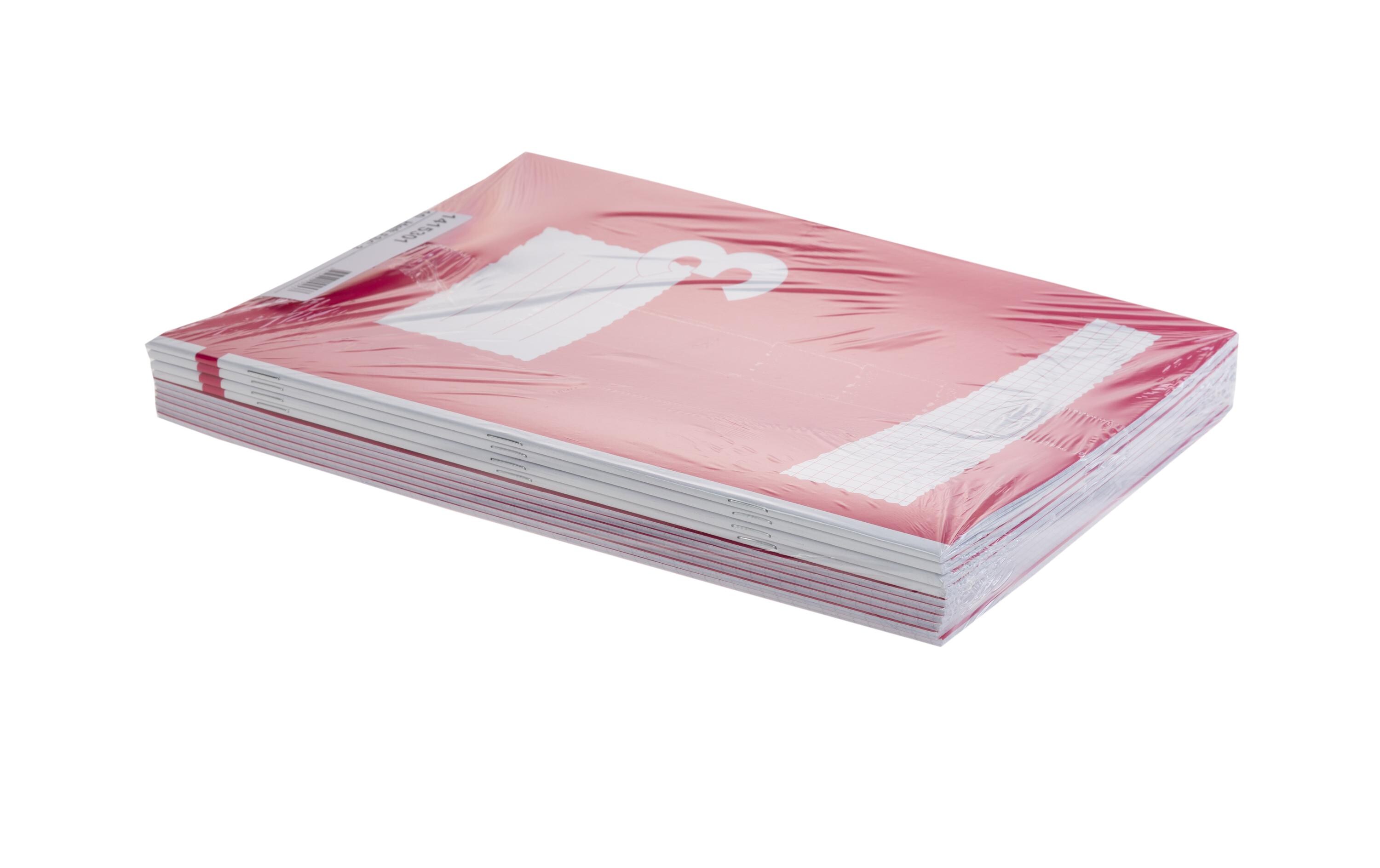 Office Focus Schulheft FSC A4, Kariert, Rot, 10 Stück