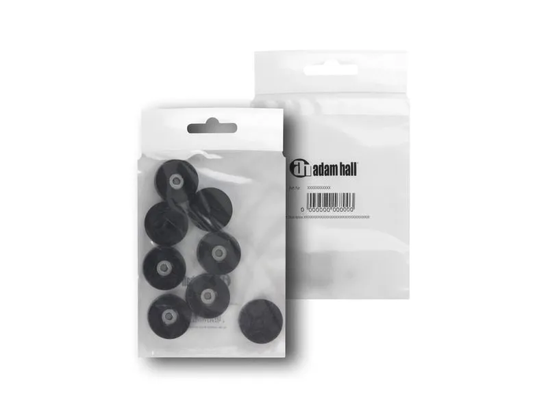 Adam Hall Gummifuss 4906 AH rund, 38 x 10 mm, M8, 8er Set Adam Hall Gummifuss 4906 AH rund, 38 x 10 mm, M8, 8er Set