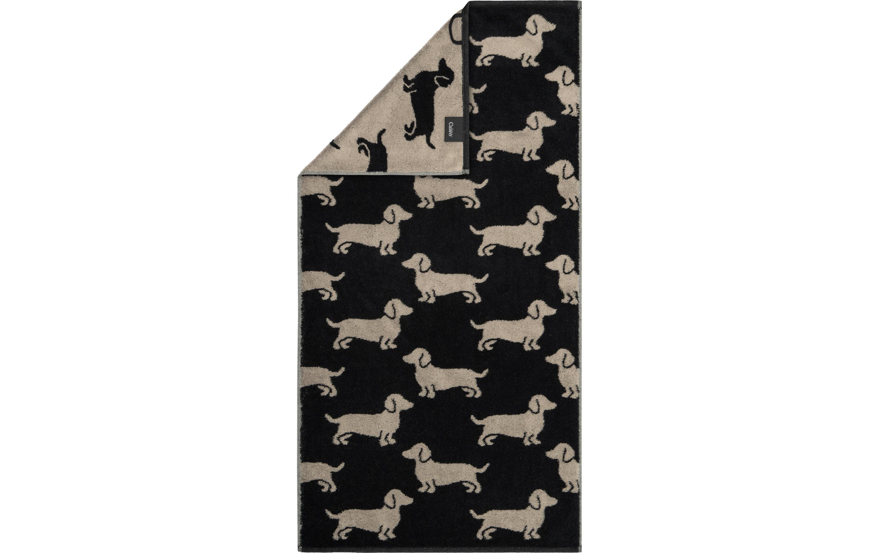 Cawö Duschtuch We Love Dogs Dogs, 80 x 150 cm, Schwarz