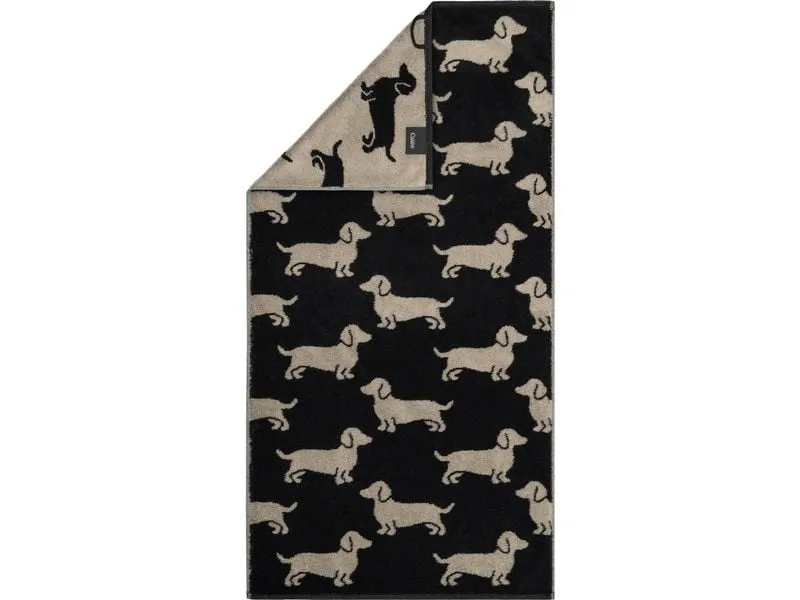 Cawö Duschtuch We Love Dogs Dogs, 80 x 150 cm, Schwarz