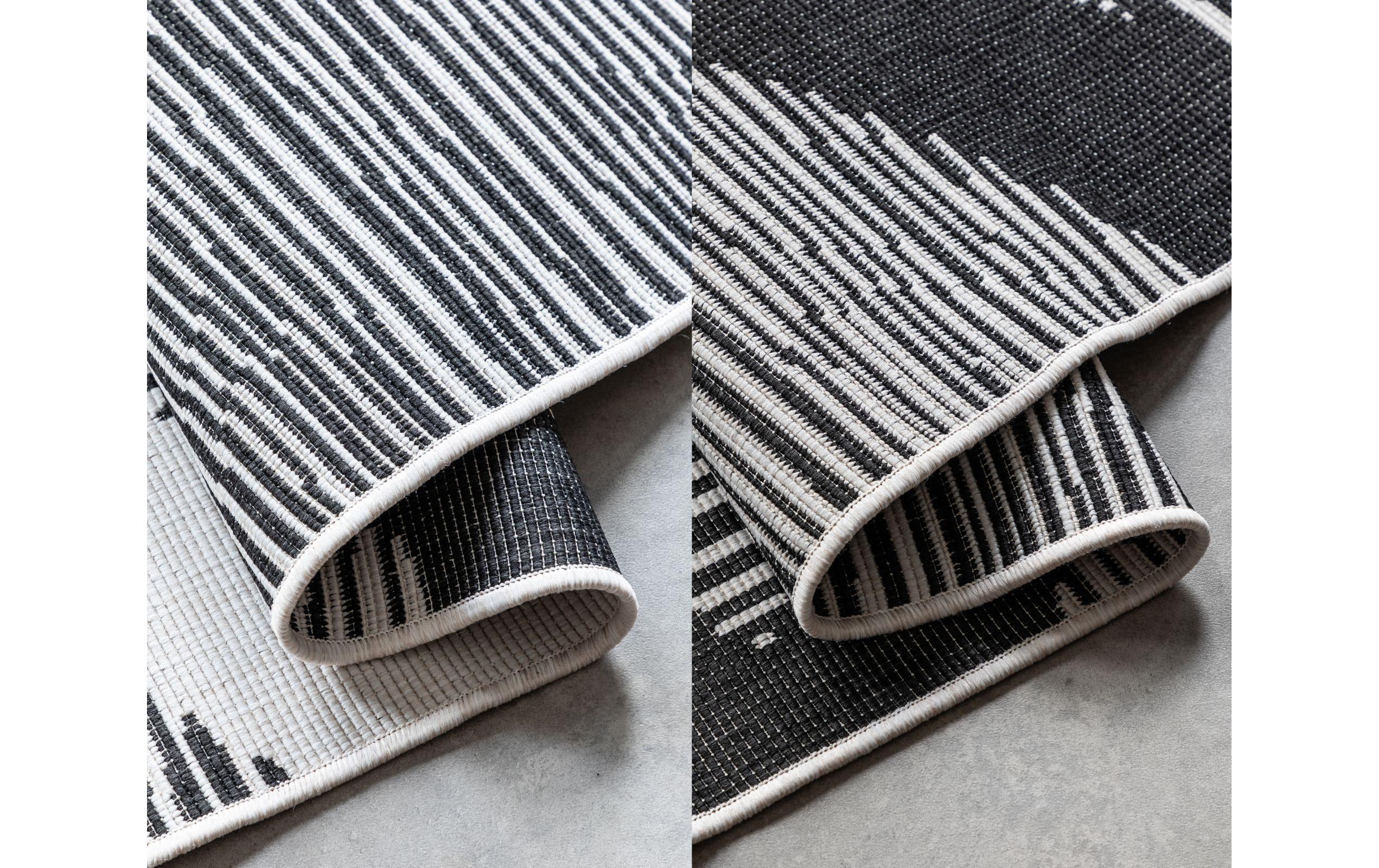 Elle Decoration Teppich Rhombus 160 x 230 cm, Black