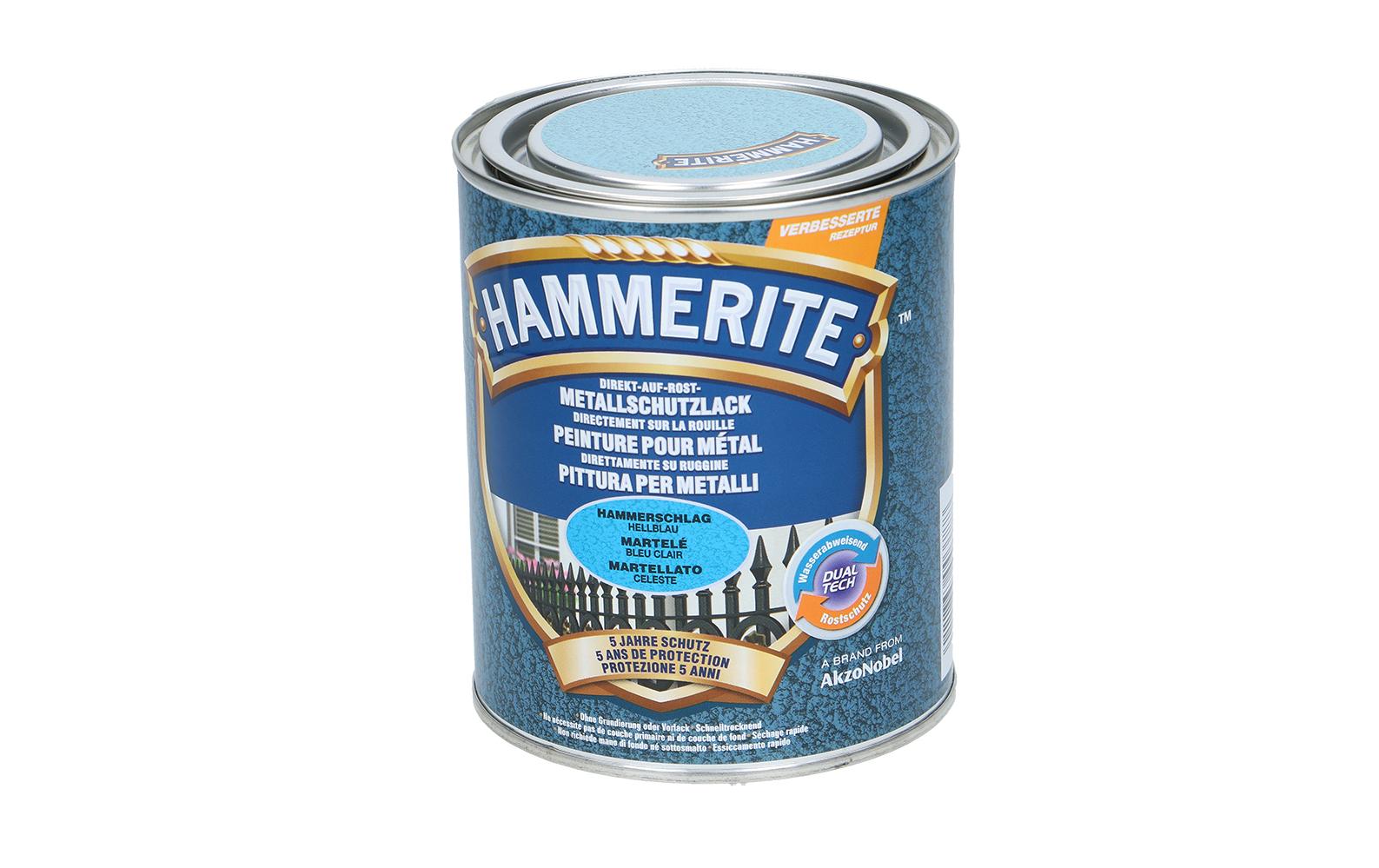 Hammerite Metall-Schutzlack HS Hellblau, 750 ml