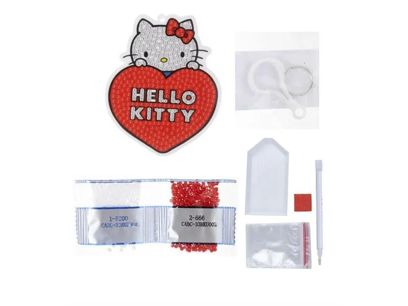 CRAFT Buddy Hello Kitty, Crystal Art Rucksack Anhänger Bastelset CRAFT Buddy Hello Kitty, Crystal Art Rucksack Anhänger Bastelset