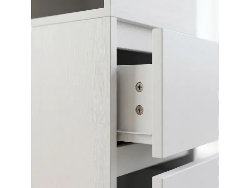 relaxdays Nachttisch 24 x 64 cm, Weiss , 2er Set relaxdays Nachttisch 24 x 64 cm, Weiss , 2er Set