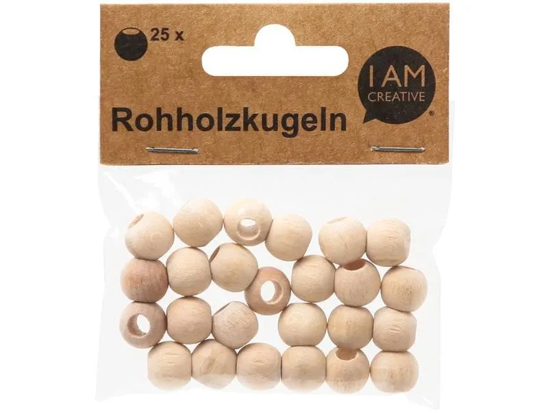 lalana Holzperlen Hölzerne Perlen 12 mm, 25 Stück lalana Holzperlen Hölzerne Perlen 12 mm, 25 Stück