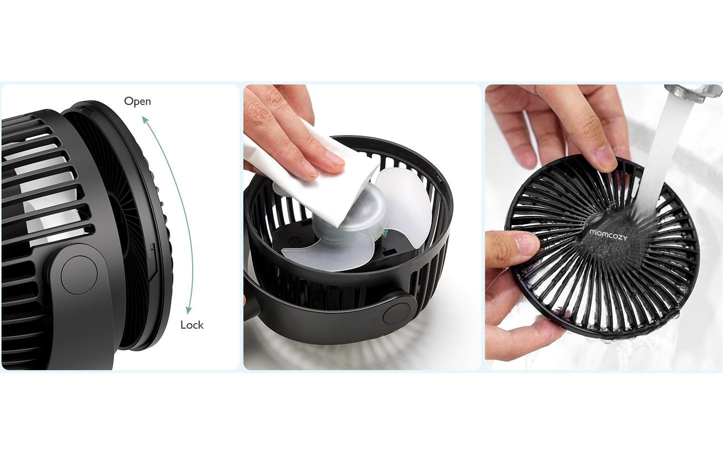 momcozy Kinderwagen Ventilator Schwarz
