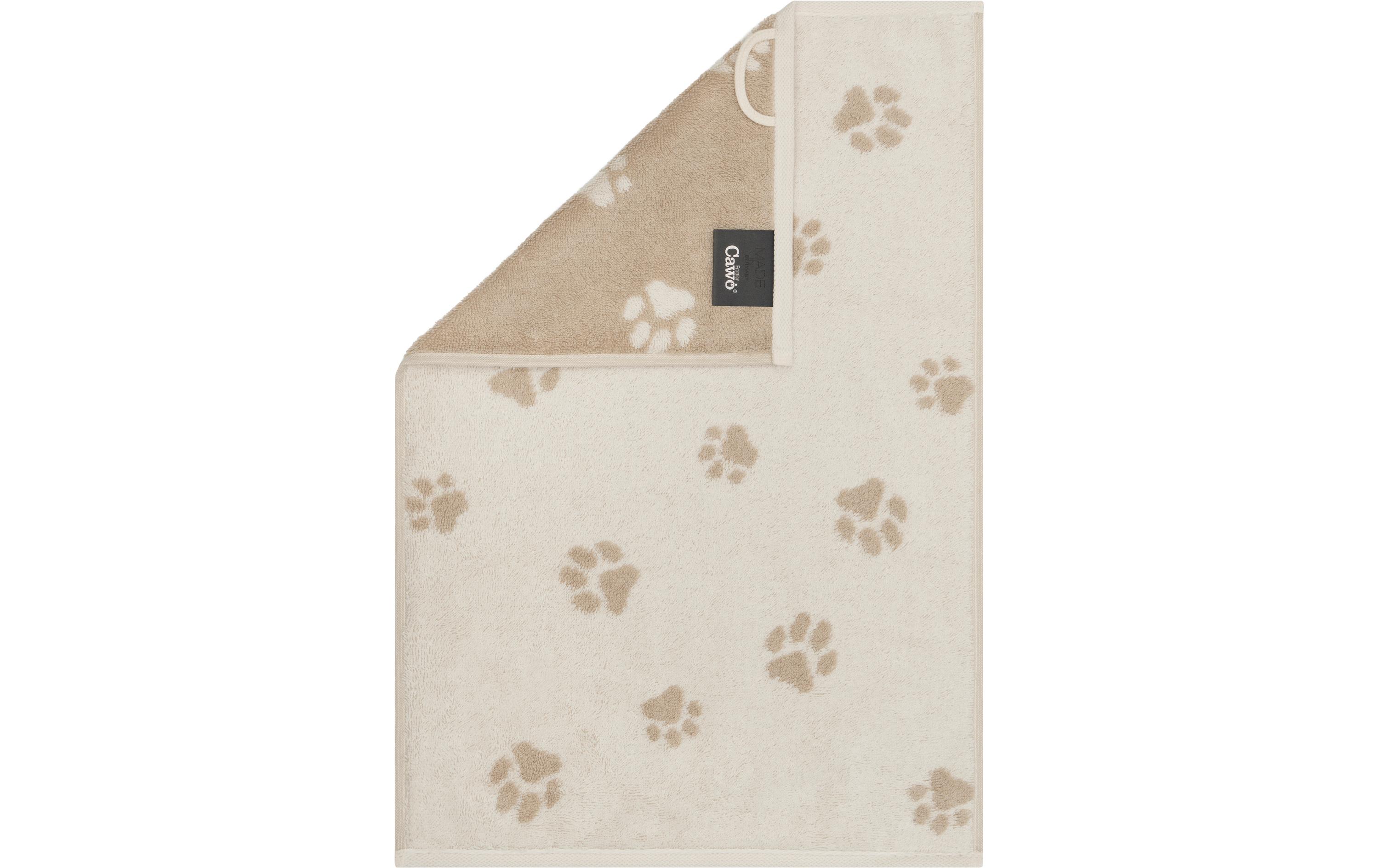 Cawö Gästetuch We Love Dogs Paws, 30 x 50 cm, Beige
