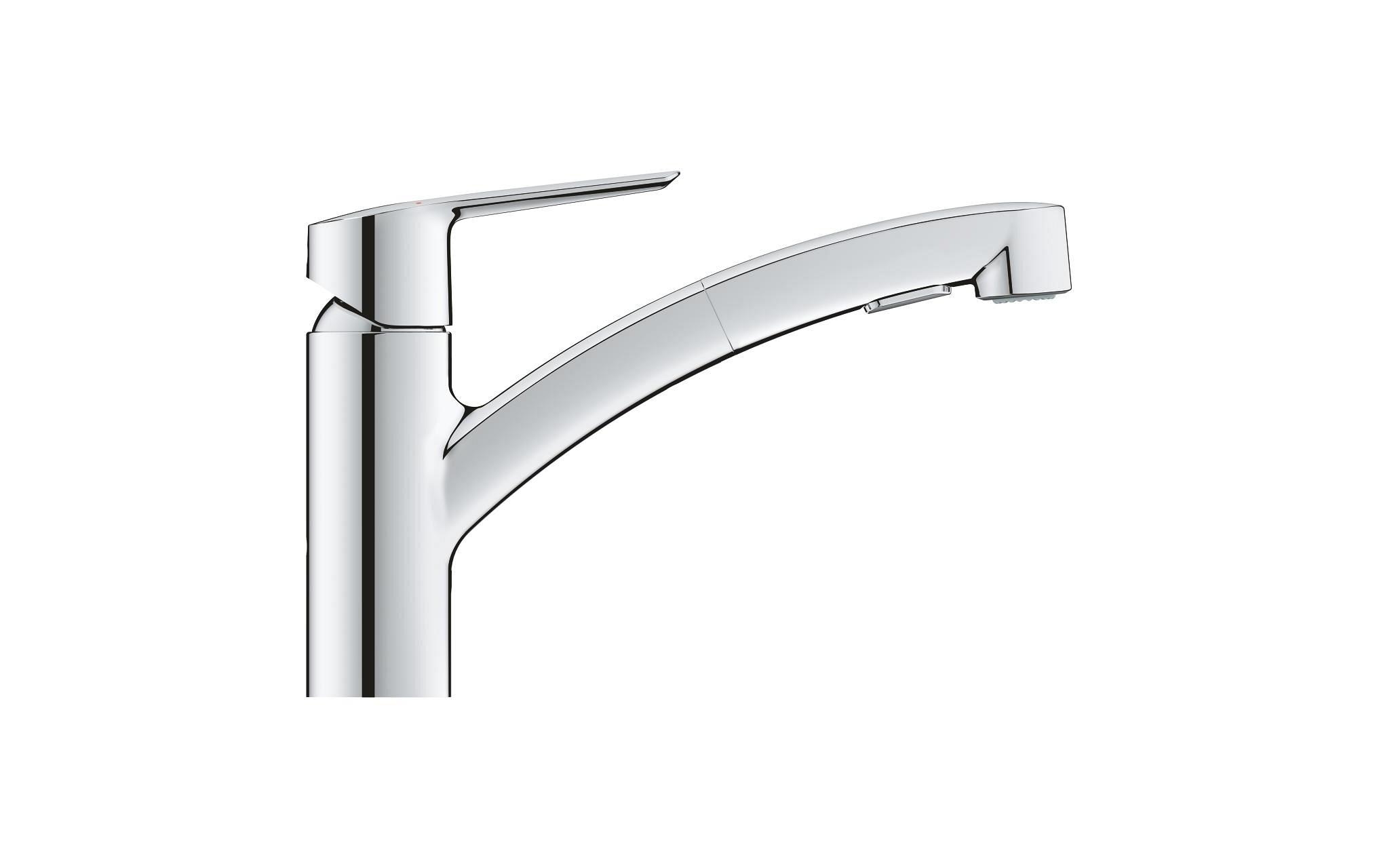 GROHE Küchenarmatur Start 3/8, Messing, herausziehbar