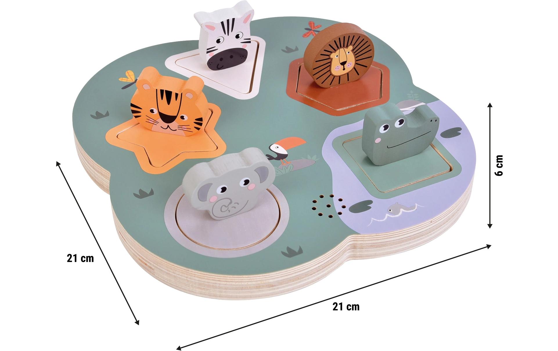 small foot Holzpuzzle 3D Tierlaute Safari