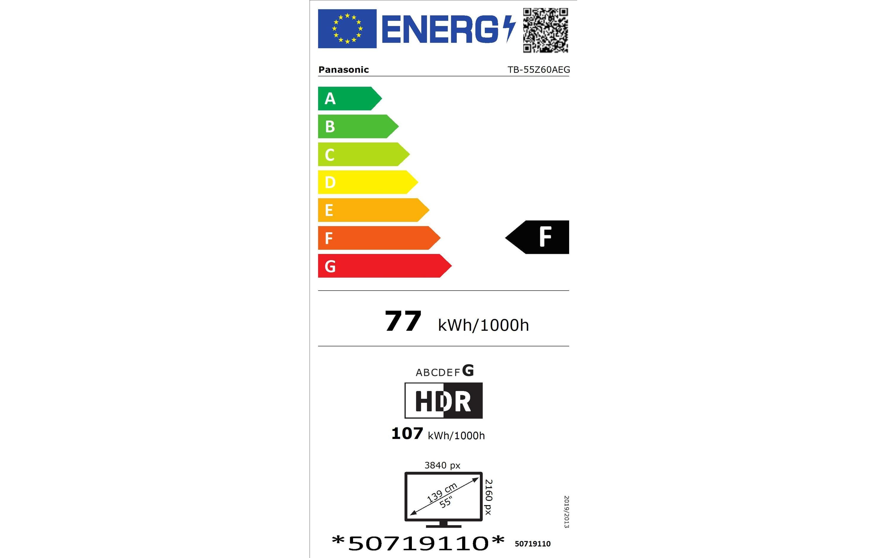 Panasonic TV TB-55Z60AEG 55, 3840 x 2160 (Ultra HD 4K), OLED