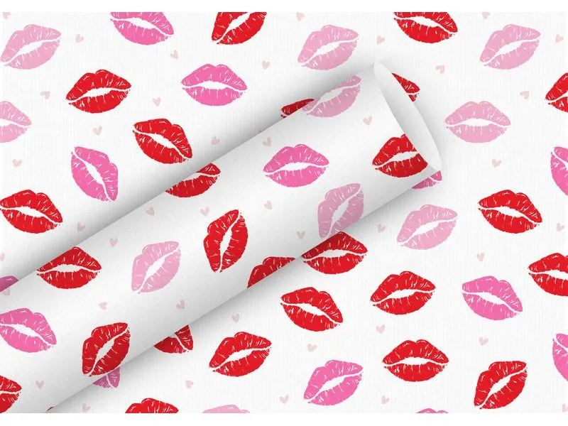 Braun + Company Geschenkpapier Lippen, 2 m x 70 cm Braun + Company Geschenkpapier Lippen, 2 m x 70 cm