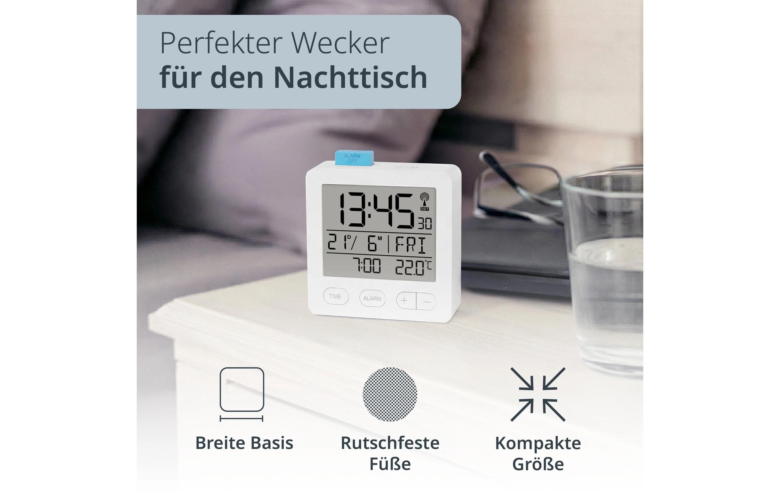 ADE Digitalwecker Weiss