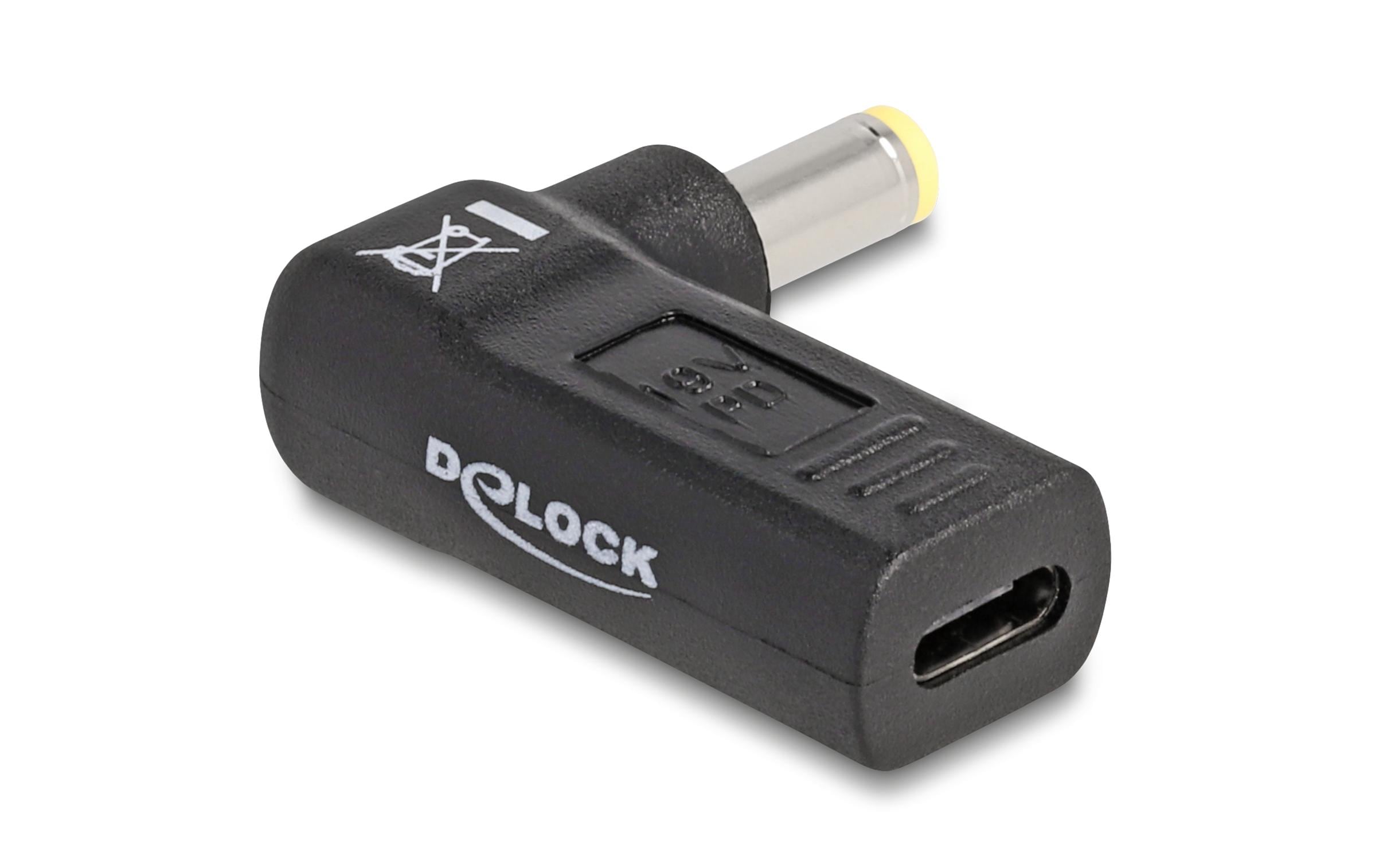 Delock Adapter USB-C zu Acer 5.5 x 1.7 mm 90° gewinkelt Delock Adapter USB-C zu Acer 5.5 x 1.7 mm 90° gewinkelt