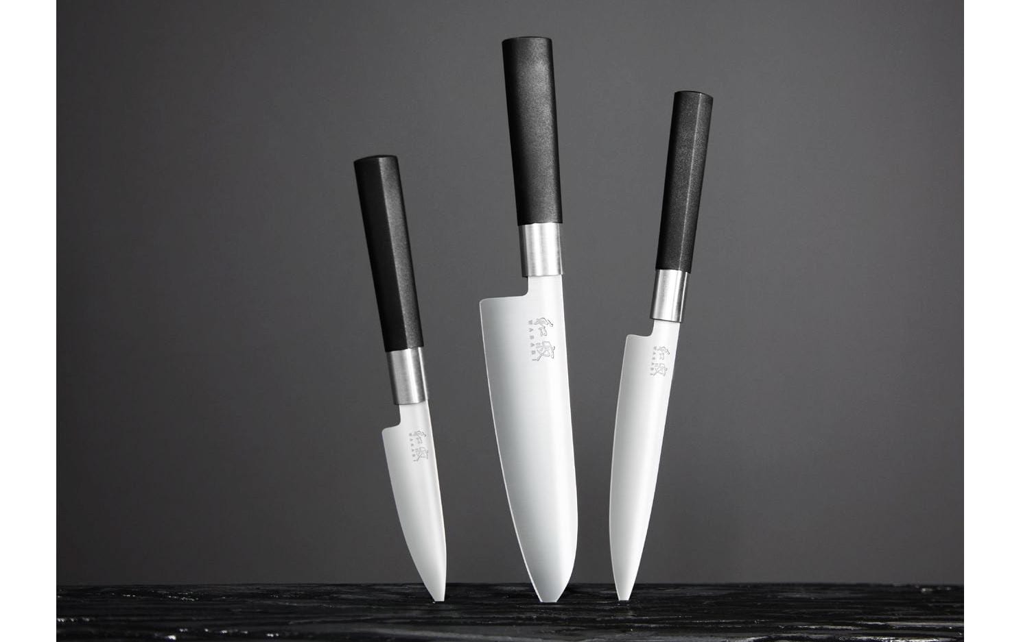 Kai Kochmesser Wasabi 3 tlg. Schwarz