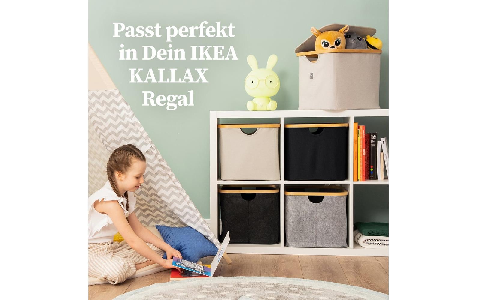 Hennez Aufbewahrungskorb Adrian Schwarz, 40 l