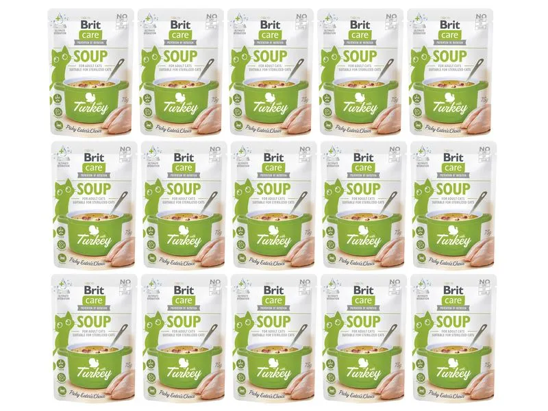 Brit Katzen-Snack Care Cat Soup with Turkey 15 x 75 g