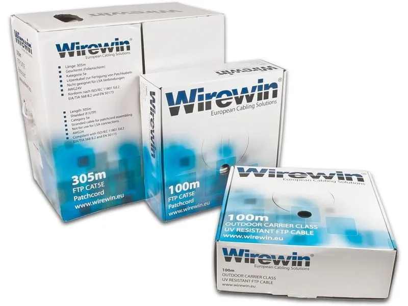 Wirewin Rangierkabel VKBOX KAT5E PATCH Cat 5e, F/UTP, 100 m, Grau
