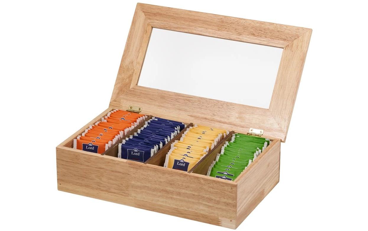 APS Teebox mit 4 Kammern, ohne Aufschrift Nature