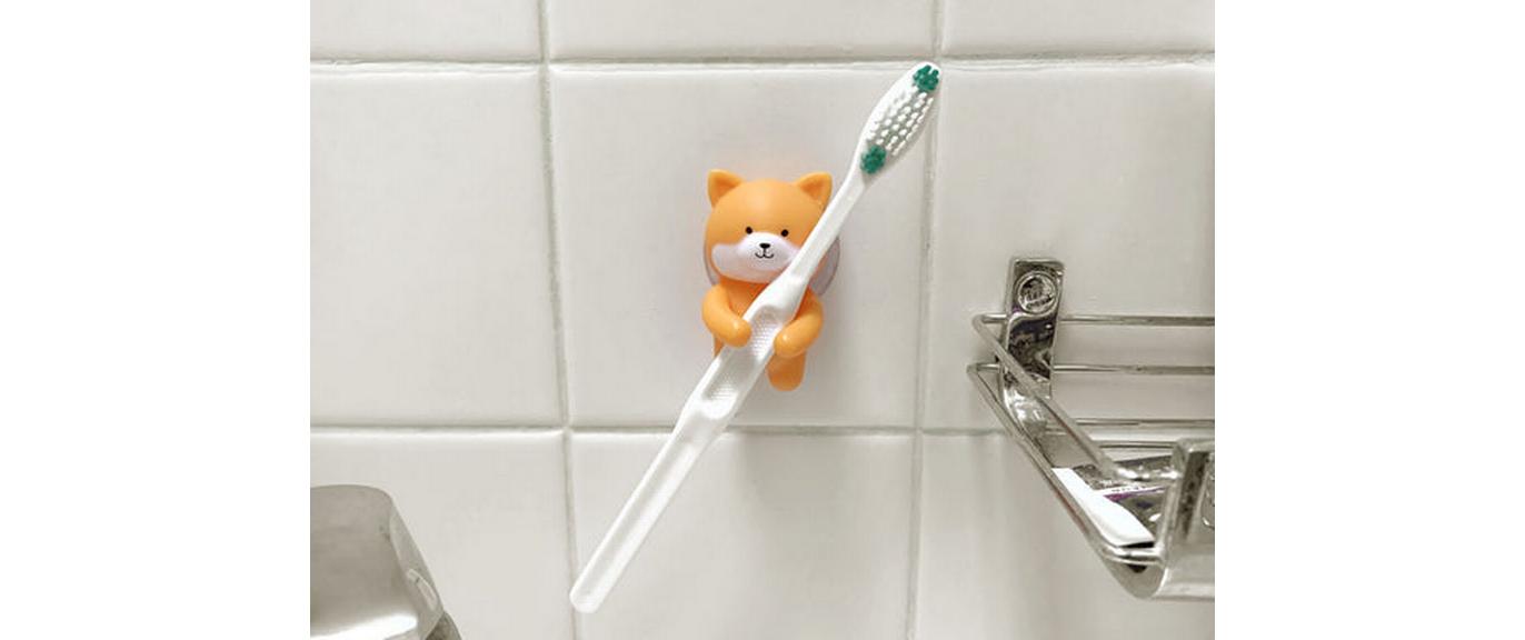Kikkerland Zahnbürstenhalter Hund Orange/Weiss