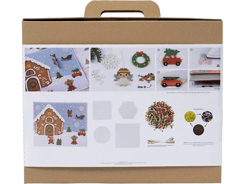 Creativ Company Adventskalender Bügelperlen 24 Designs, gefüllt, Bio